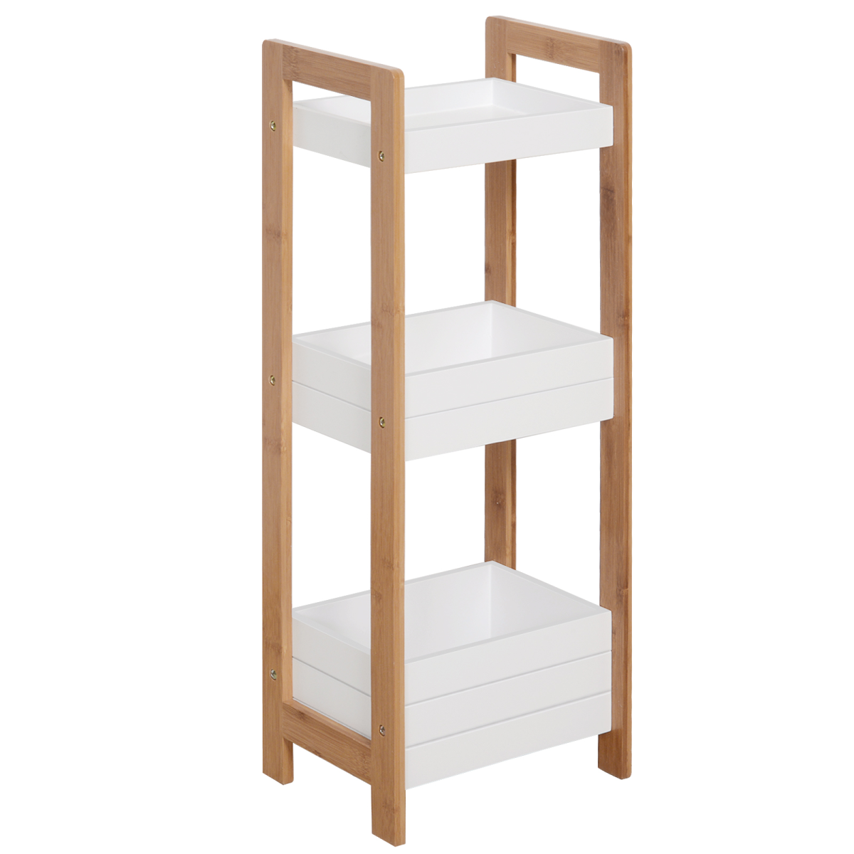 HOMCOM 3-Tier Bamboo Bathroom Shelf