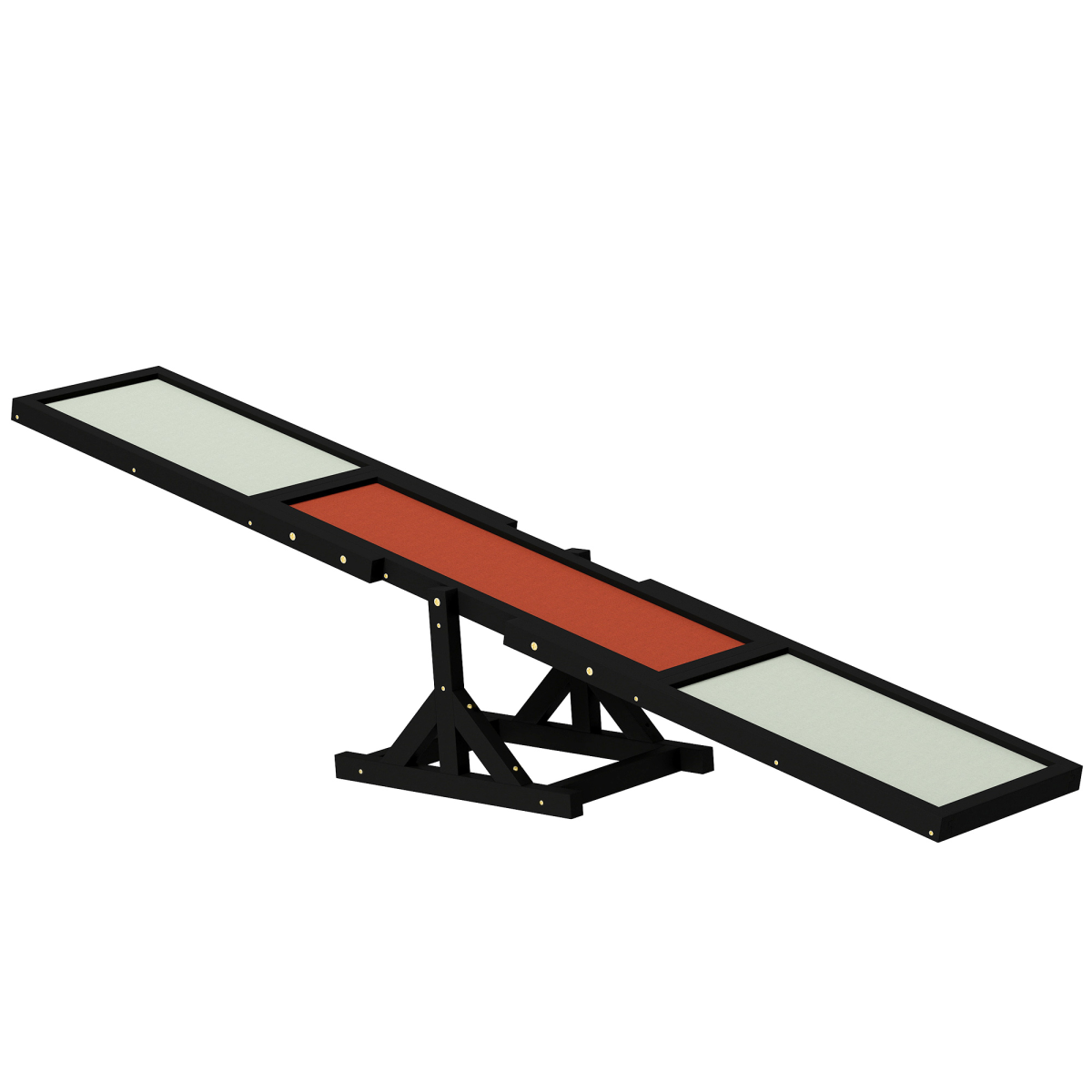 PawHut Wooden Pet Seesaw for Large Dogs, Anti-Slip, Black