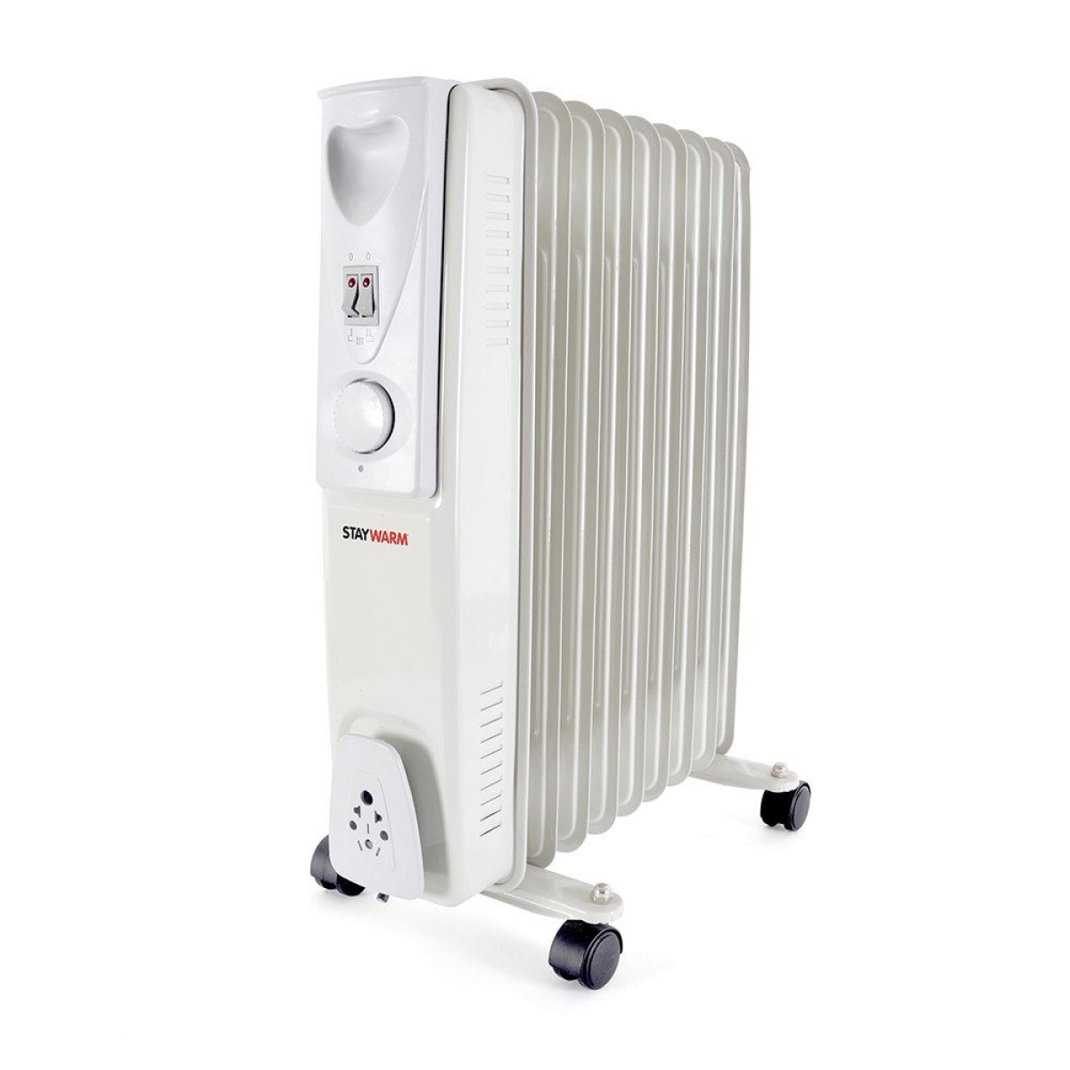 StayWarm 2000W 9 Fin Oil Radiator Heater, Grey