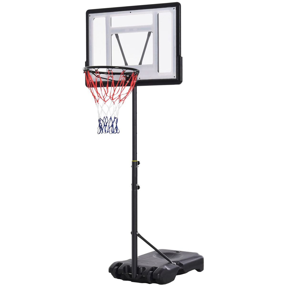 HOMCOM Adjustable Basketball Hoop and Stand 155-210cm with Fillable Base and Wheels