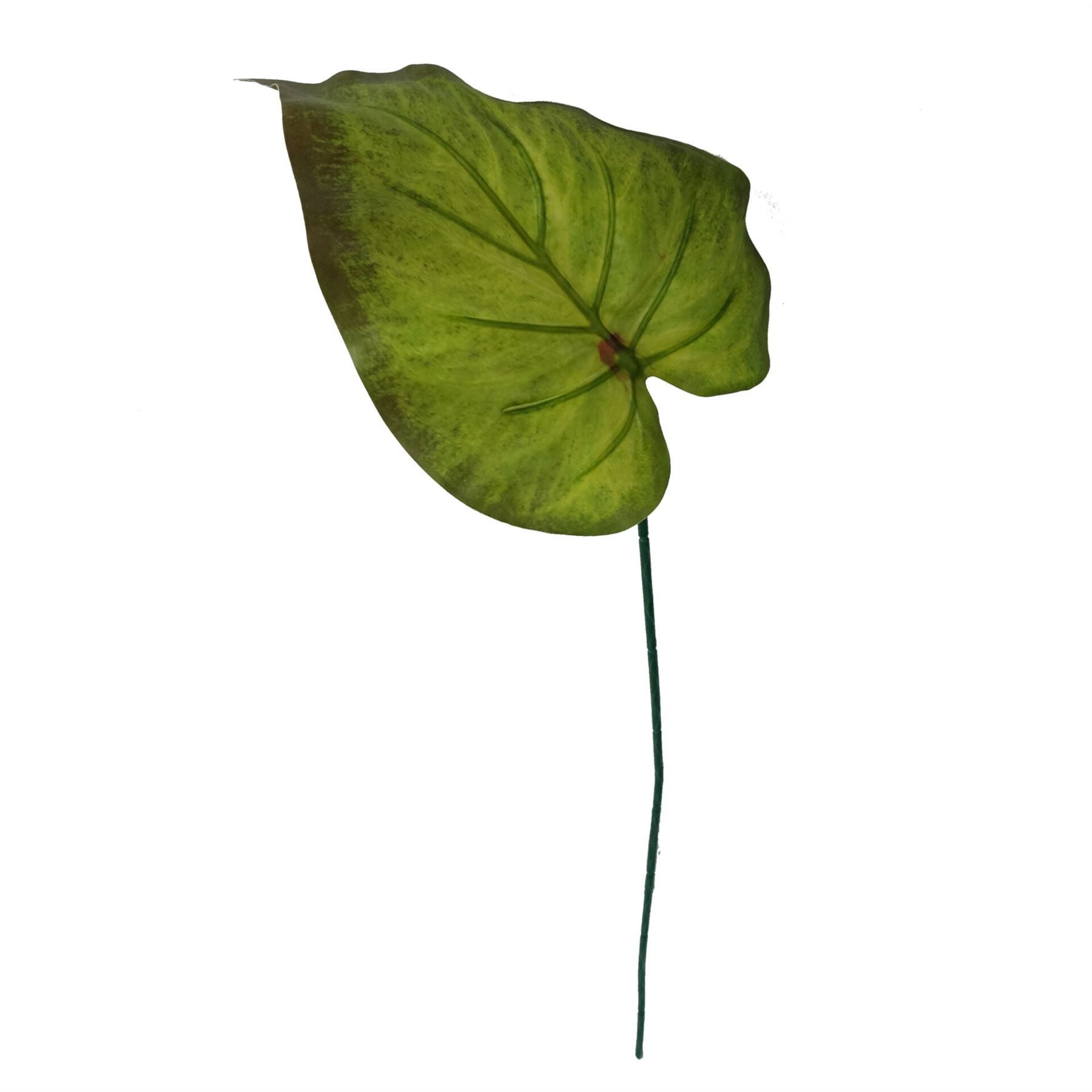 50cm Artificial Green Plastic Leaf Stem with Wired Stem