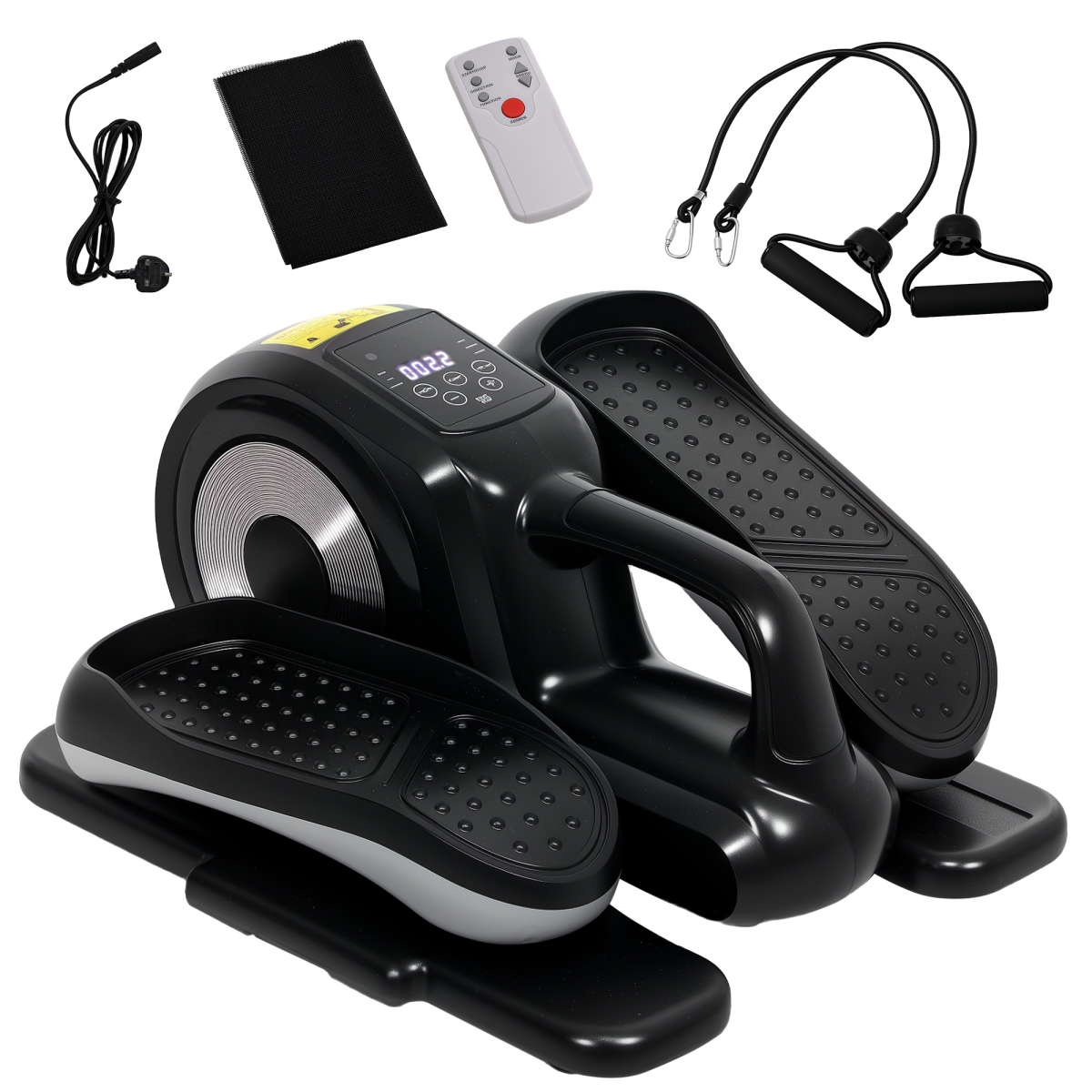 SPORTNOW Mini Seated Elliptical Exerciser with Remote Control and LCD Monitor