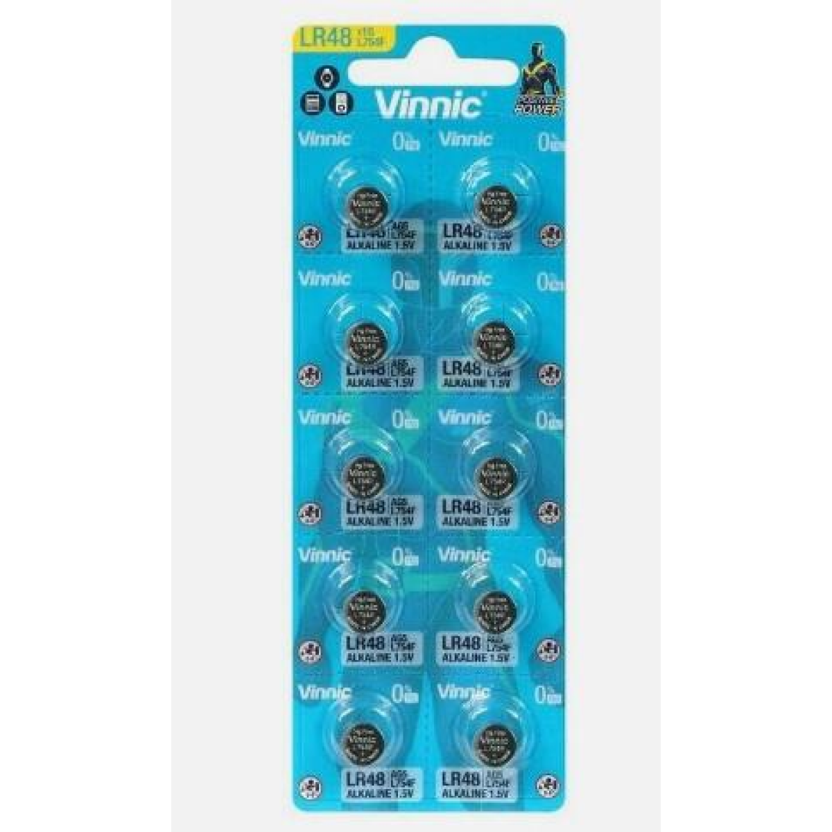 Vinnic AG5 L754 Alkaline Watch Battery 10 Pack