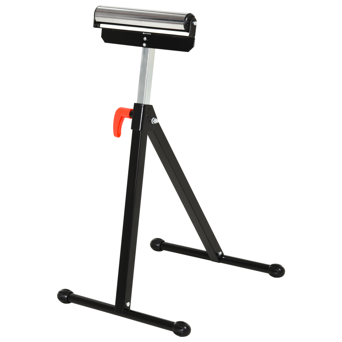Adjustable Folding Metal Roller Stand for Woodworking, Height Adjustable 68-110cm, Chrome Ball Bearing Roller, Unbranded