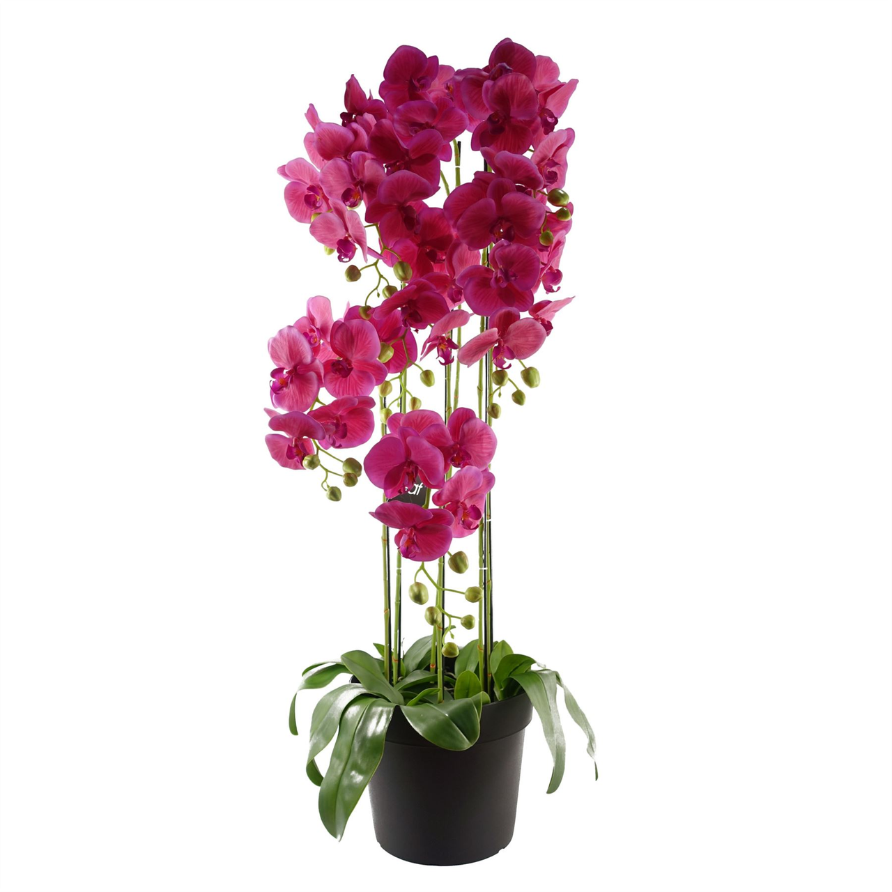 110cm Large Pink Artificial Orchid Plant with 41 Real Touch Flowers