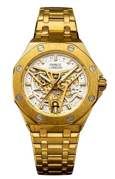 NY London Men's Automatic Mechanical Analogue Gold/White Watch