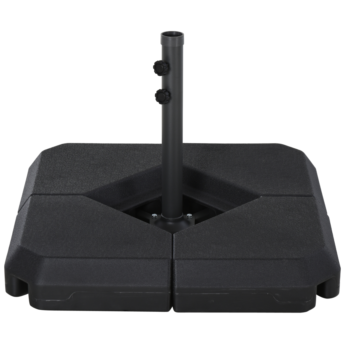 Outsunny 4-Piece Fillable Parasol Base for 48mm Poles, Black