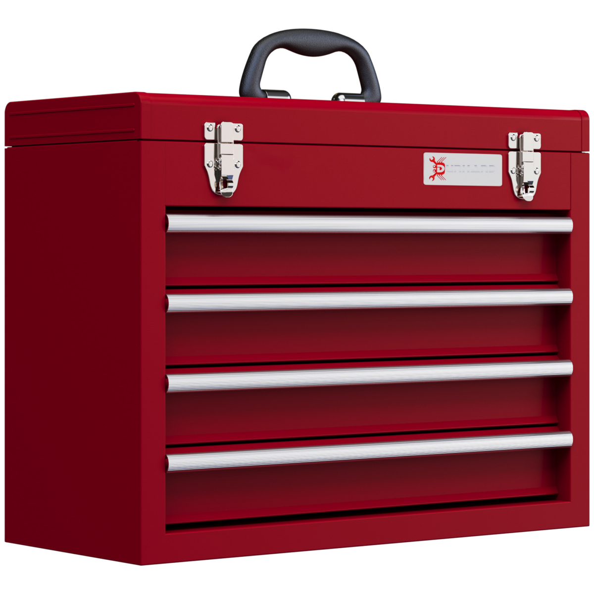 DURHAND Lockable 4-Drawer Steel Tool Chest with Ball-Bearing Slides