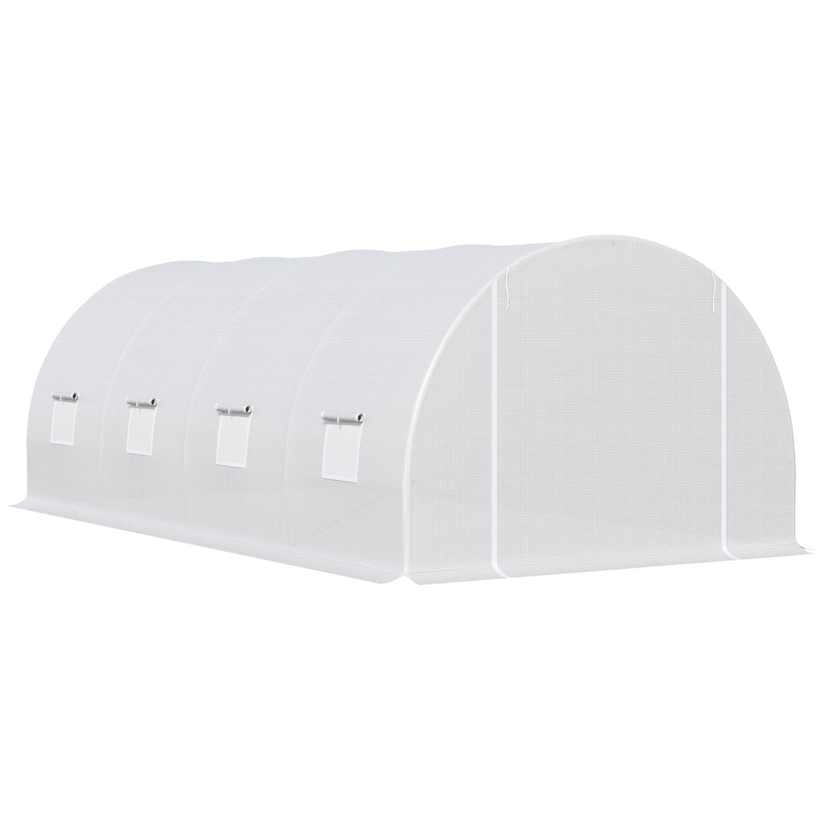 Outsunny 6 x 3 x 2 m Polytunnel Greenhouse with Zippered Door, 8 Windows