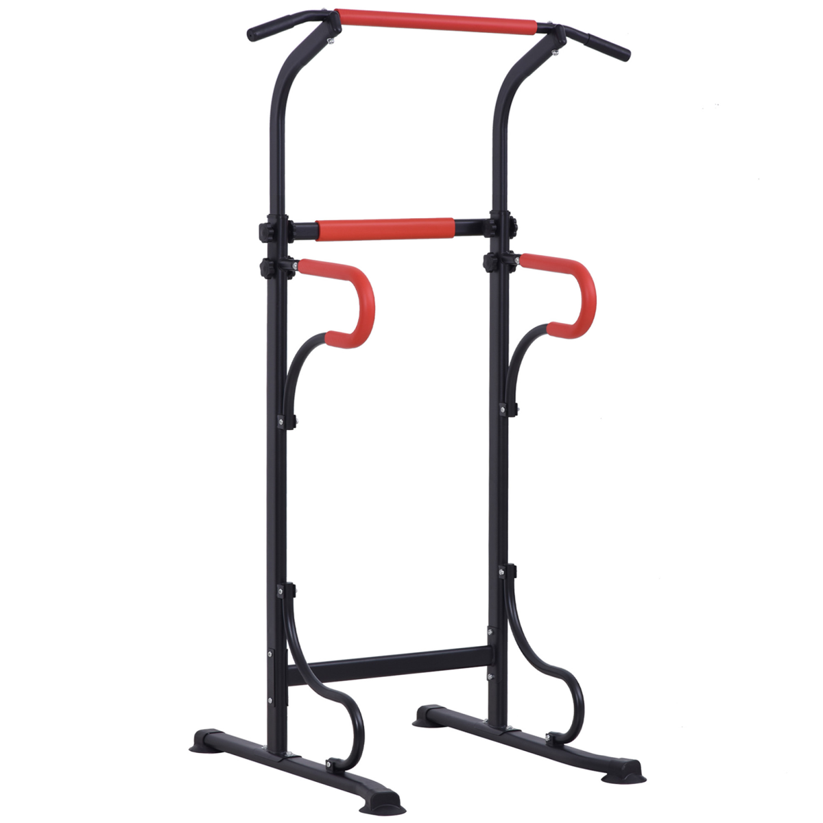 Steel Multi-Use Exercise Power Tower Station Adjustable Height with Grips