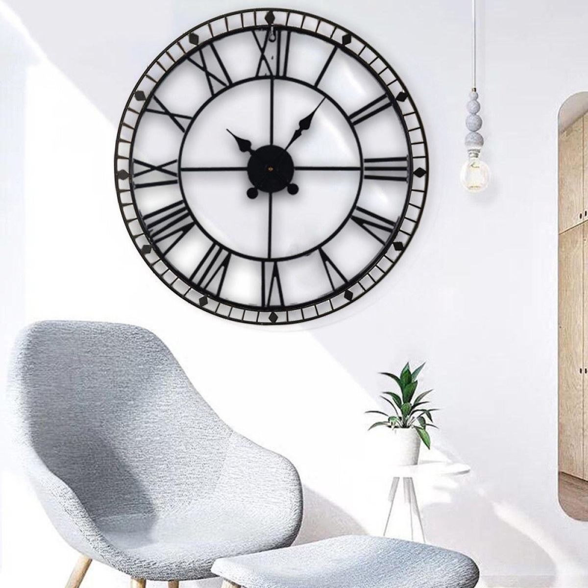 88cm Roman Metal Clock