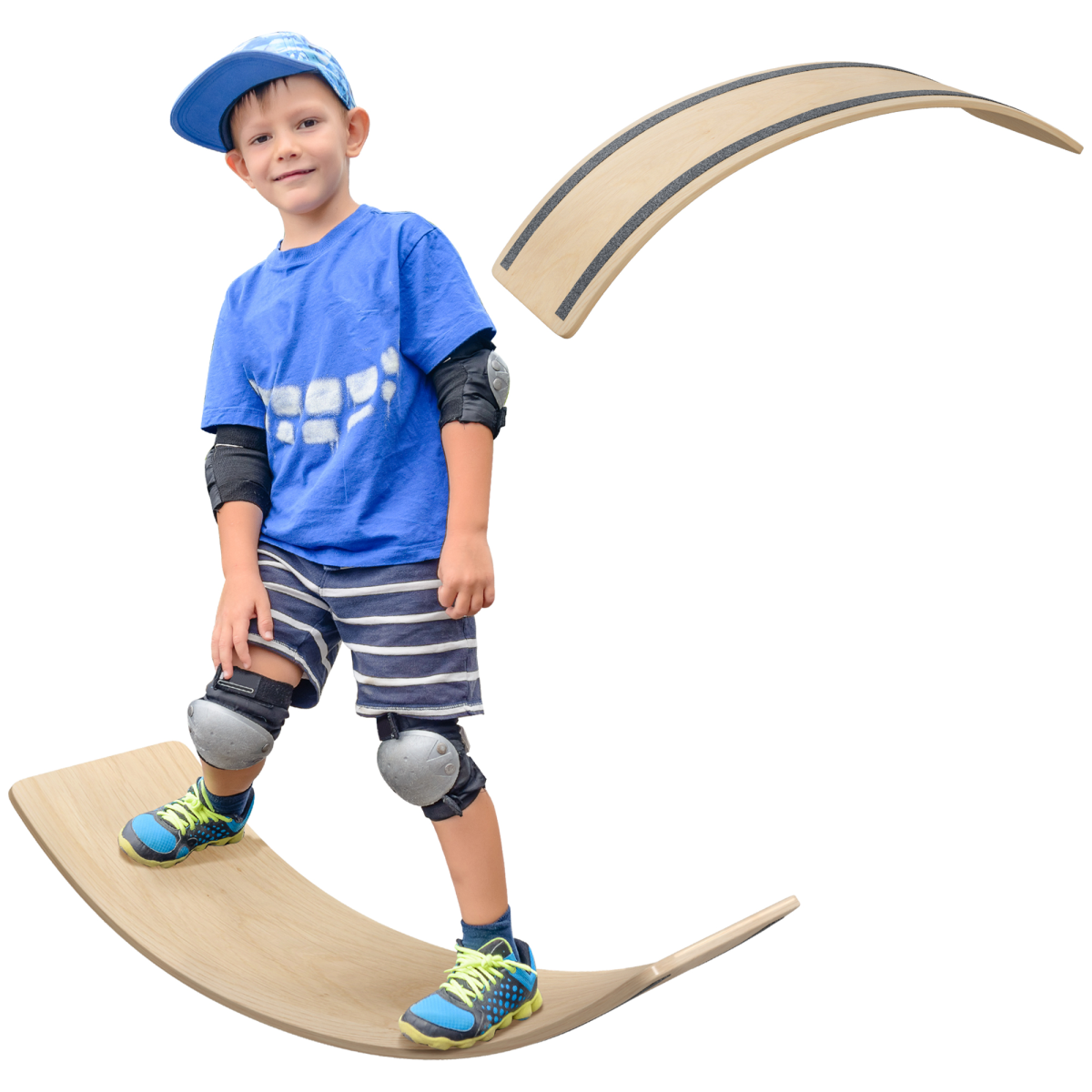 AIYAPLAY Wooden Balance Board for Kids, Ages 3-8, Natural