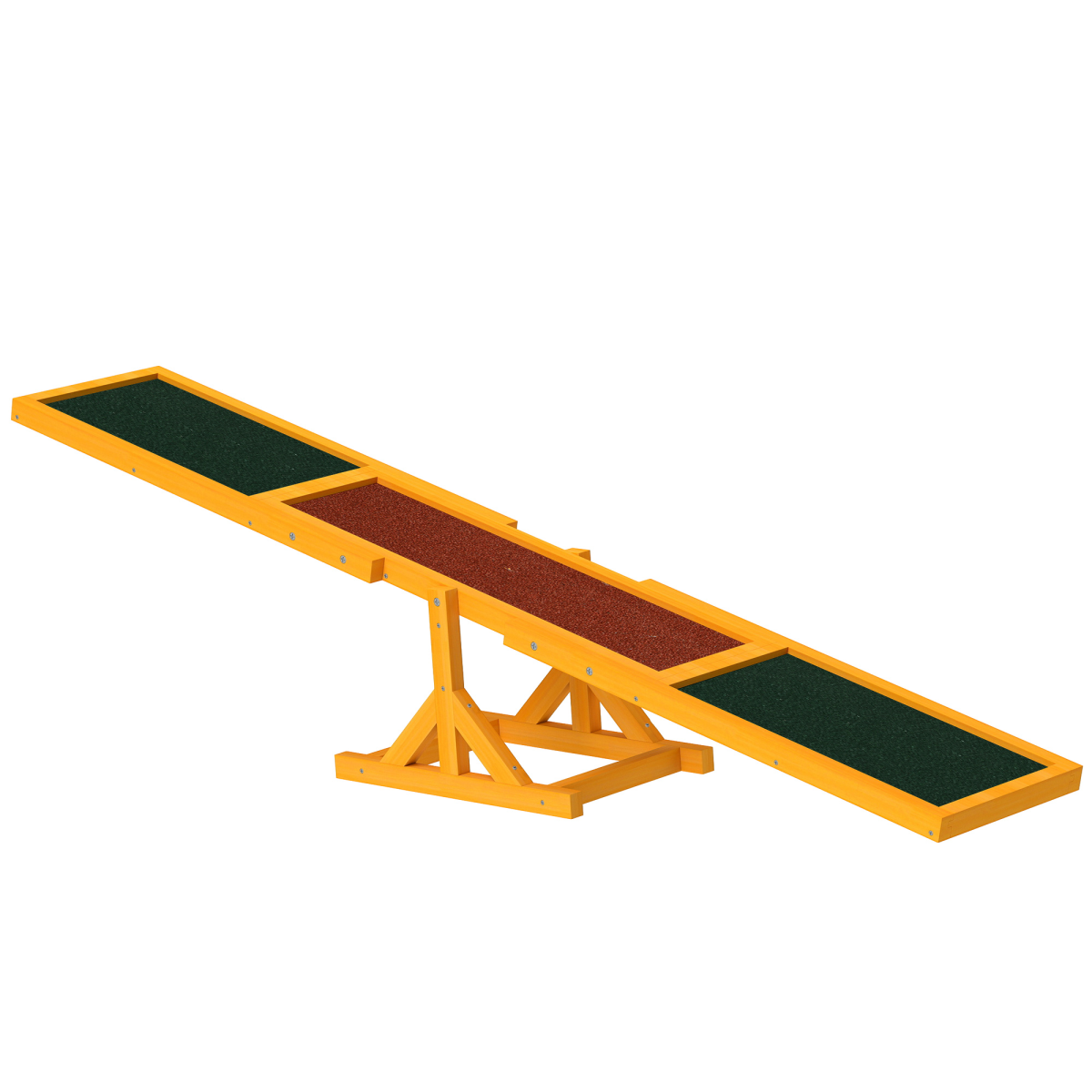Pet Dog Training Agility Seesaw, Fir Wood Exercise Toy with Anti-Slip Surface, 180 x 30 x 30 cm, 50kg Capacity