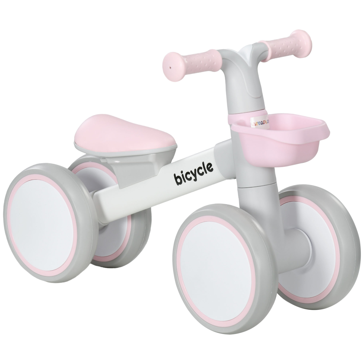 AIYAPLAY Kids Balance Bike for Ages 1-3, Adjustable Seat, Pink