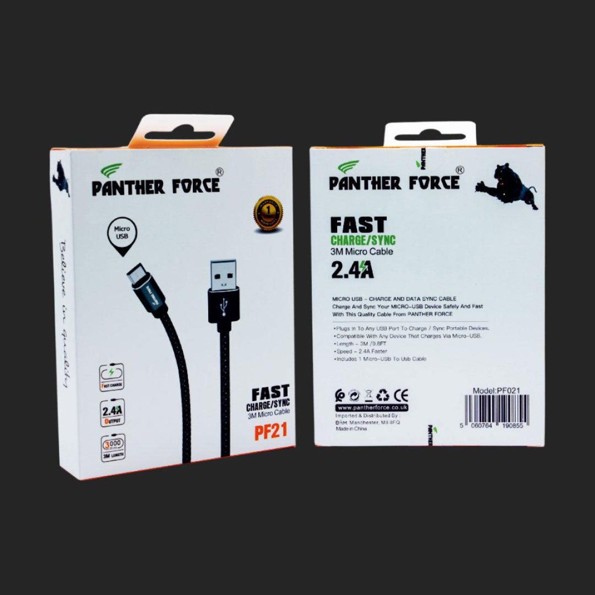Panther Force 2.4A 3-Meter Charging Cable