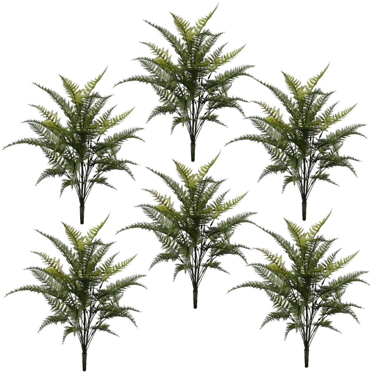 Leaf Pack of 6 78cm Fire Retardant Artificial Fern Foliage Branch Bare Stem
