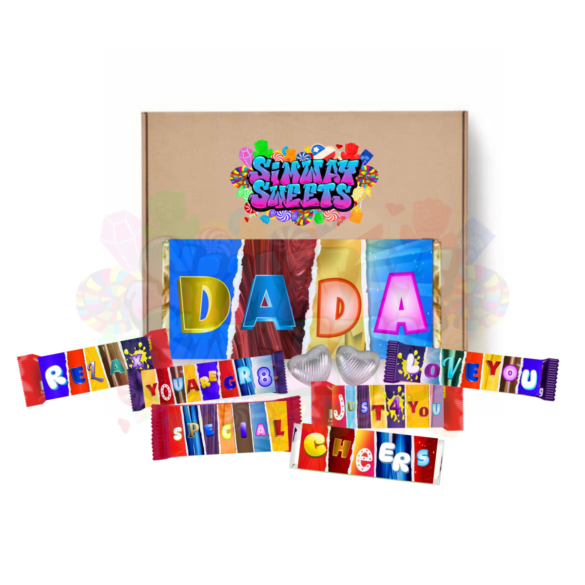 <p>Fun Father’s Day Novelty Chocolate Wrapper Gift Box – Simway Sweets</p>