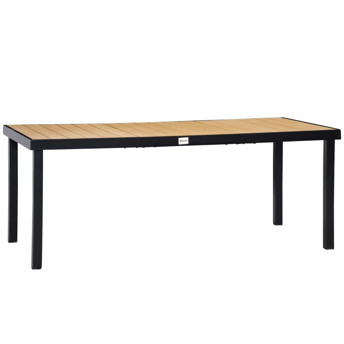 Outsunny 8-Seater Outdoor Dining Table, Aluminium Frame, Natural