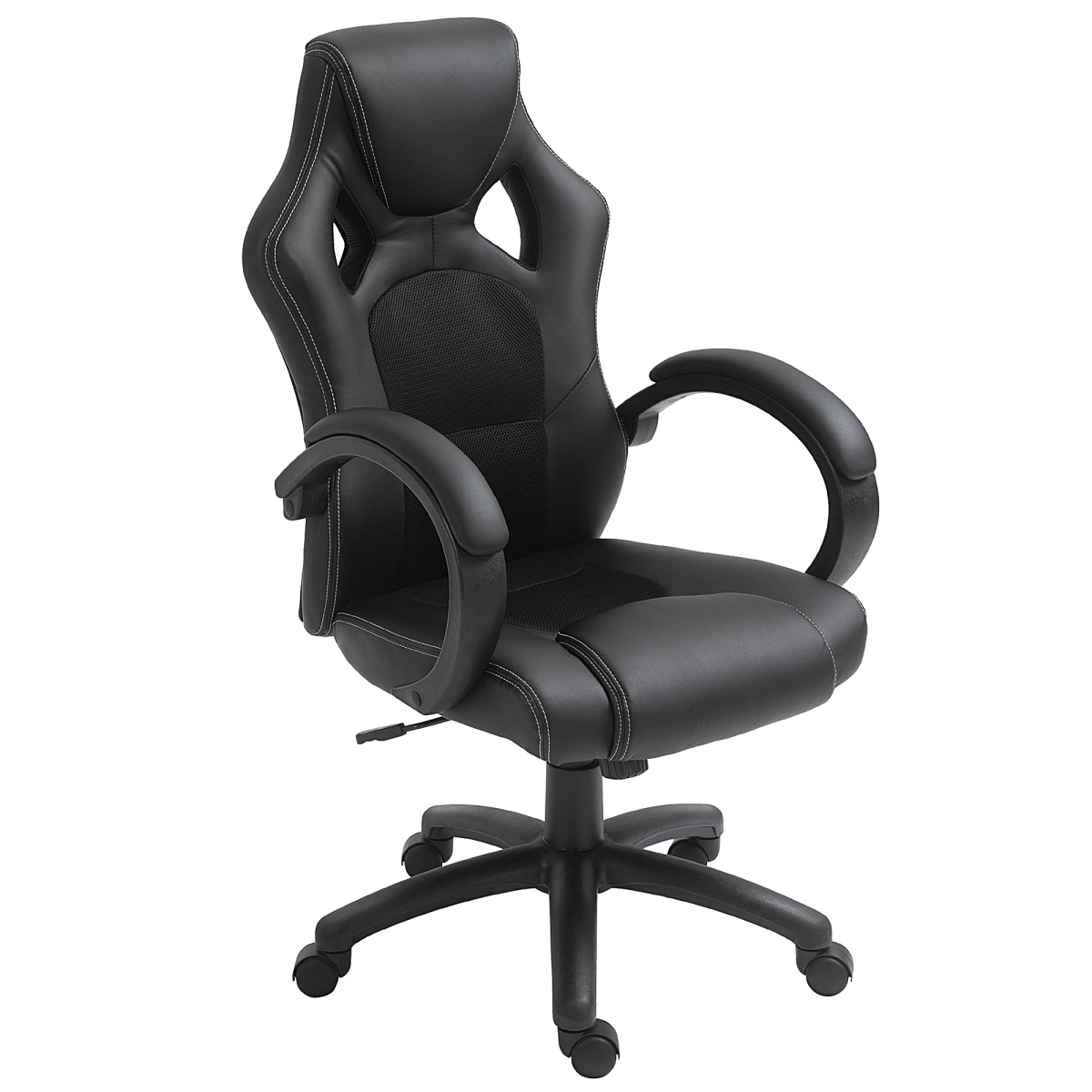 Vinsetto Executive Racing Swivel Gaming Office Chair, PU Leather, Black