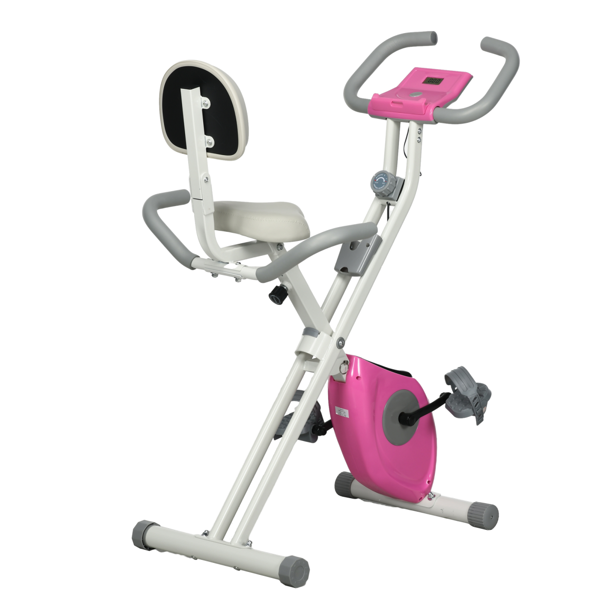 HOMCOM Folding Exercise Bike with 8-Level Magnetic Resistance, Adjustable Seat Height and LCD Display