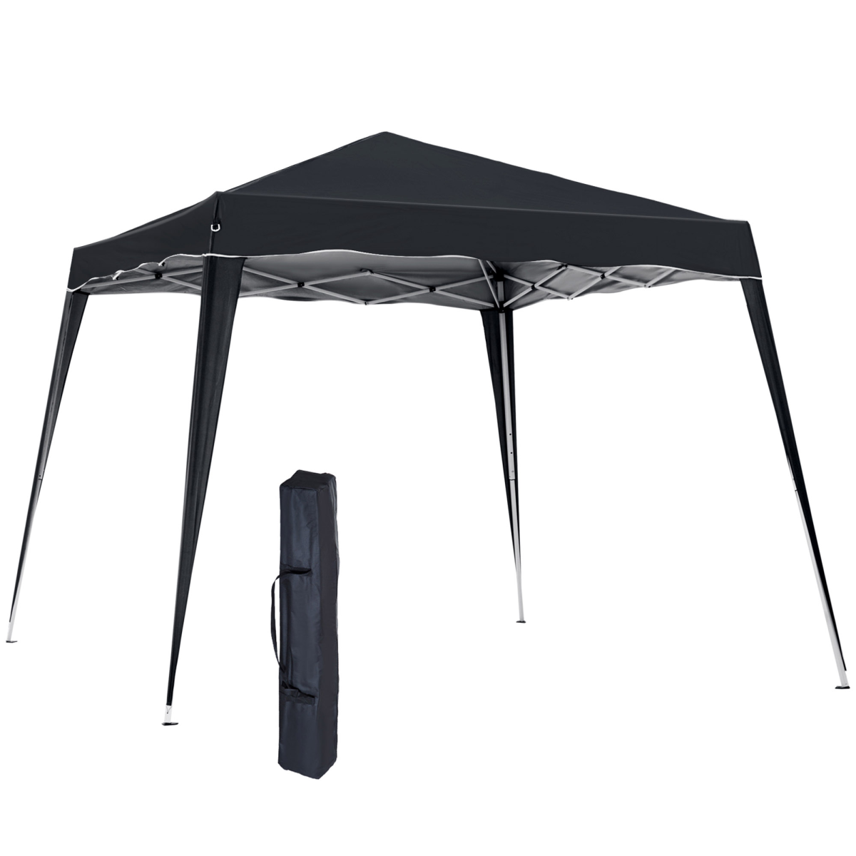 Outsunny 3m x 3m Pop-Up Party Tent, Black, with Carrying Bag