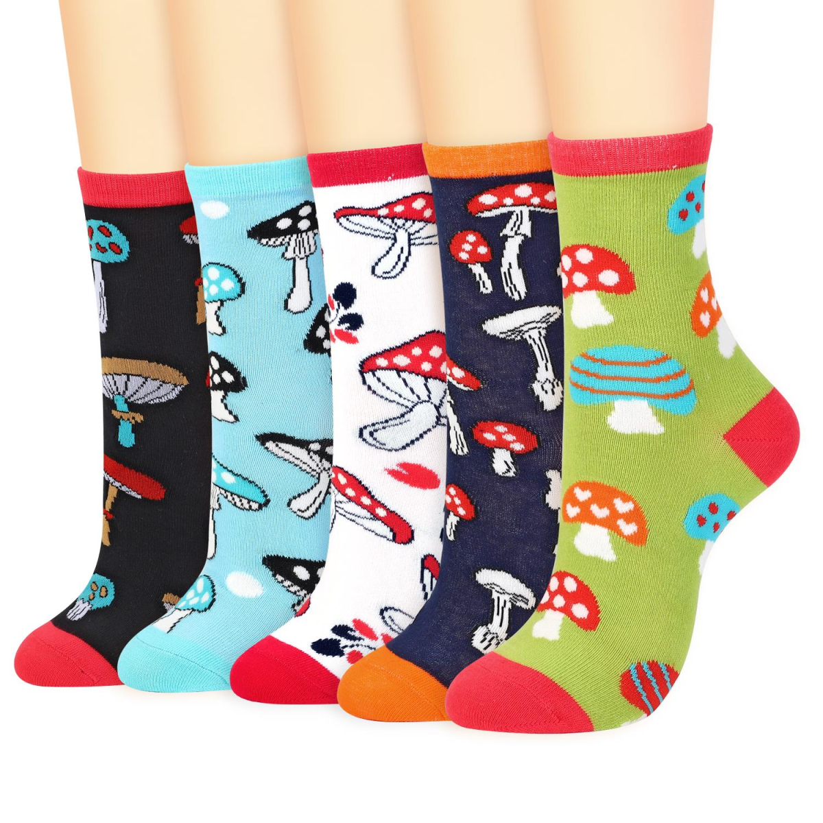 Vinsani Animal Design Socks 5 Pack, One Size Fits Women UK 4-7 EU 37-40