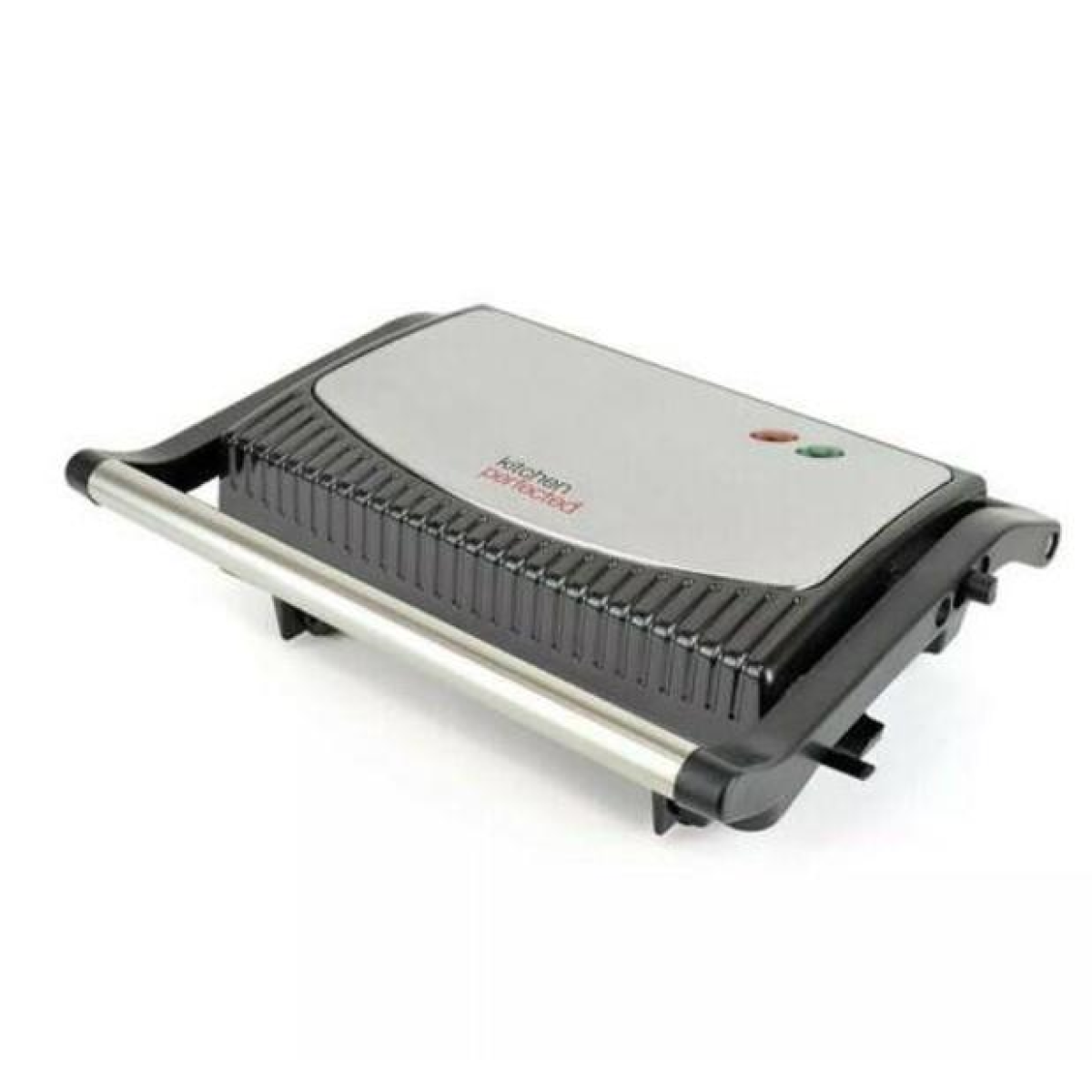 KitchenPerfected Black Steel Health Grill and Panini Press 800W