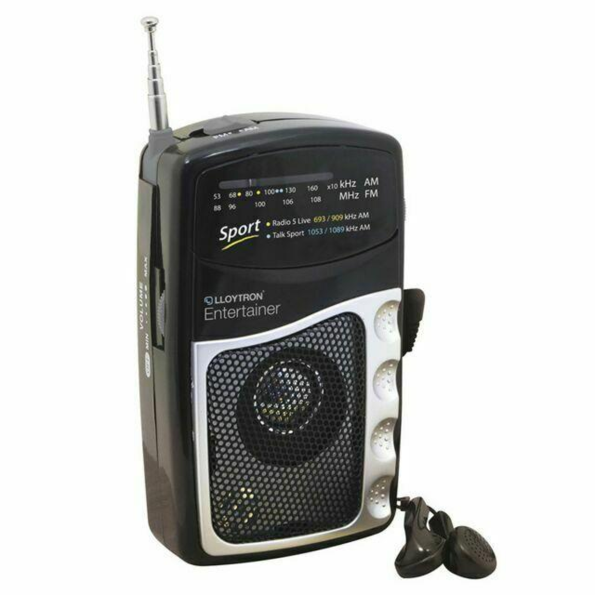 Lloytron Entertainer 2 Band Personal Sports Radio with Earphones