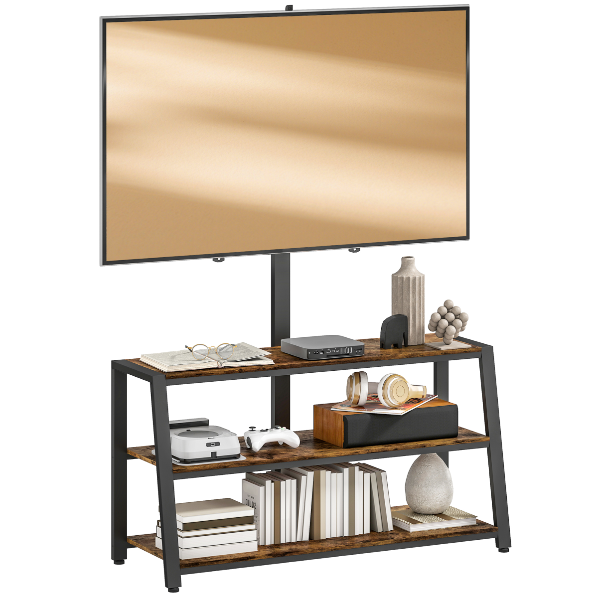 HOMCOM TV Stand with Swivel Bracket for 32-65 Inch TVs