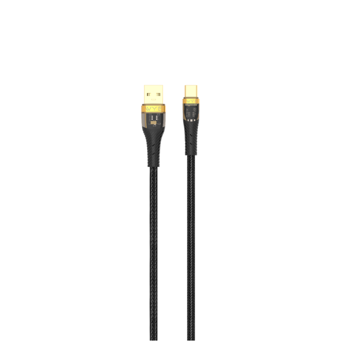 Wyeflow 60W GoldTip Braided Fast Charge/Sync USB to Type C Cable 1m