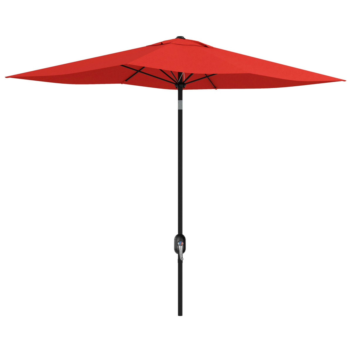 Outsunny 2x3m Rectangular Garden Parasol, Wine Red, Crank & Tilt