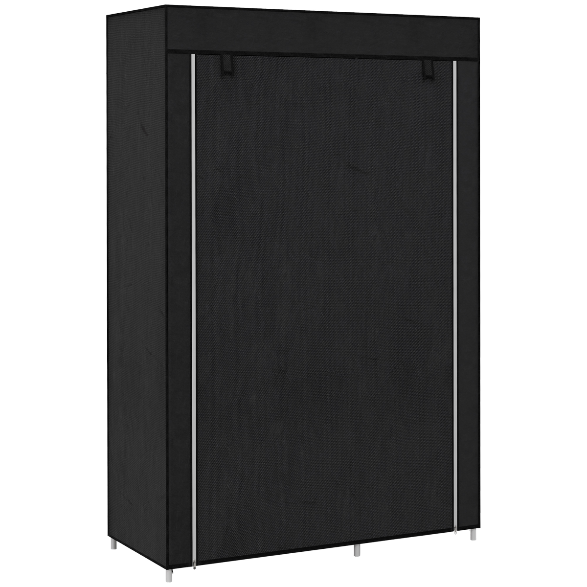 HOMCOM Portable Wardrobe Closet with Hanging Rail & 6 Shelves, Black