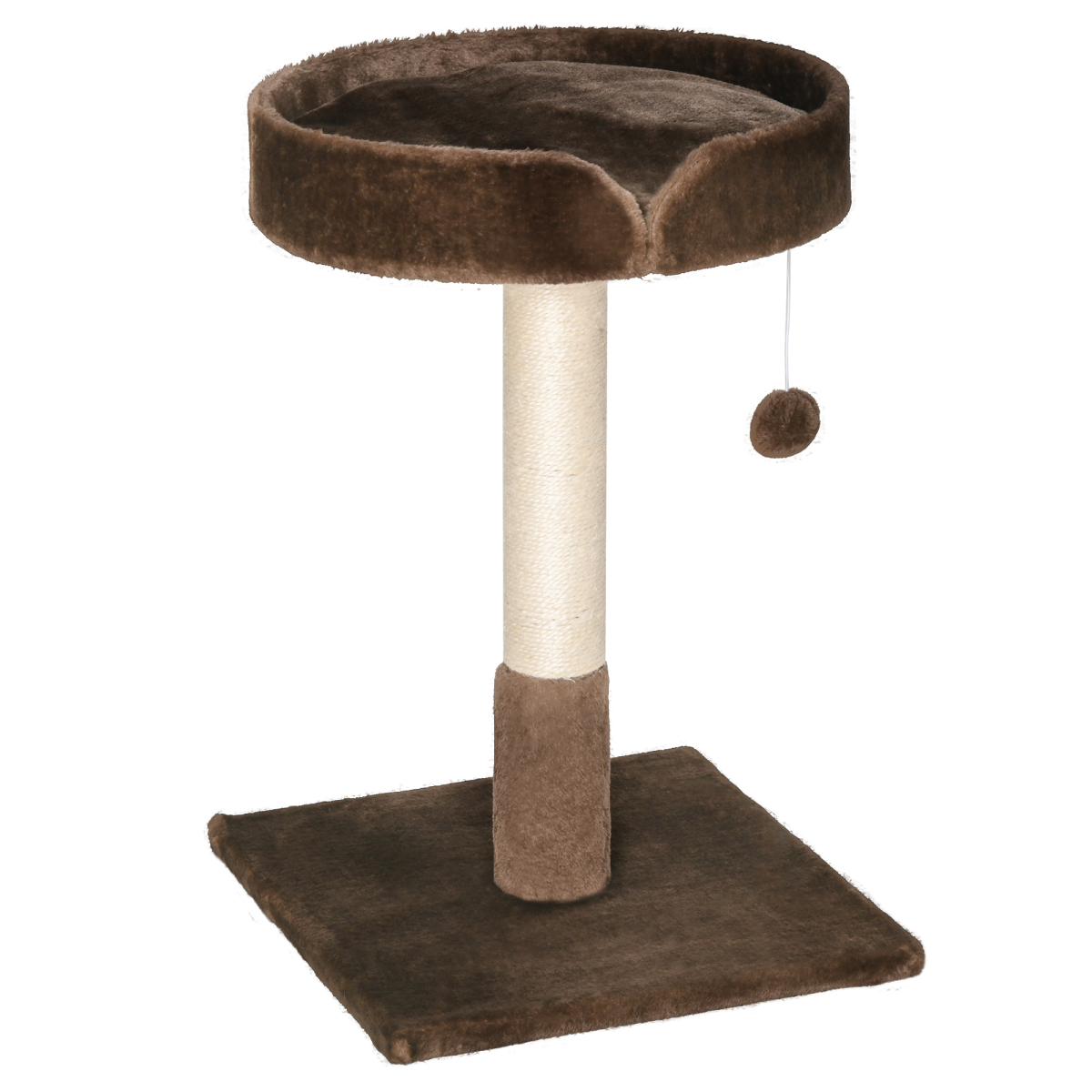 Small Indoor Cat Tree with Sisal Scratching Post, Bed & Toy