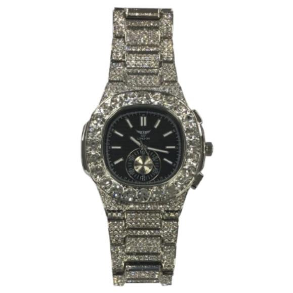 NY London Gents Bling Watch Gold