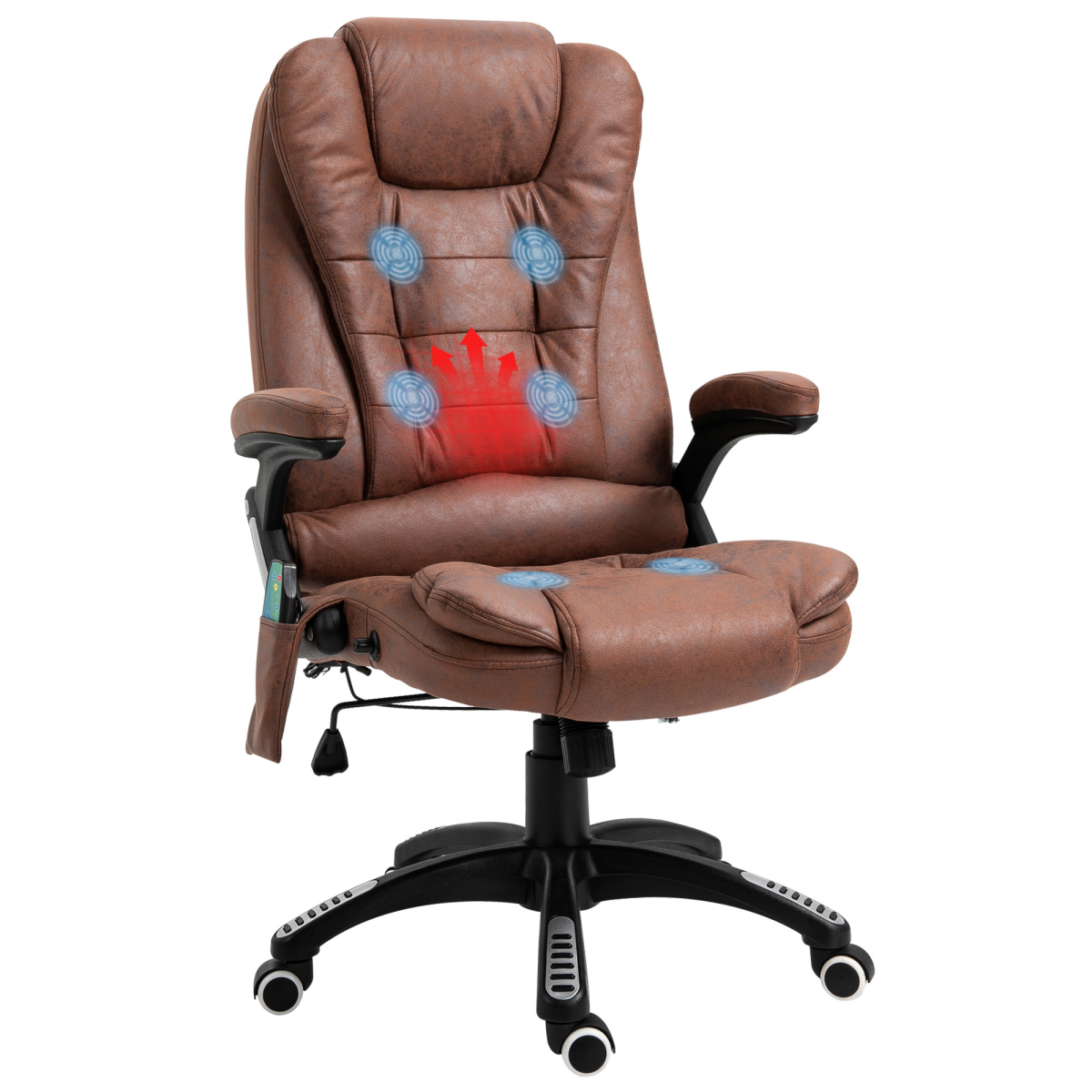 Executive Reclining Chair with Heating Massage Points, Brown