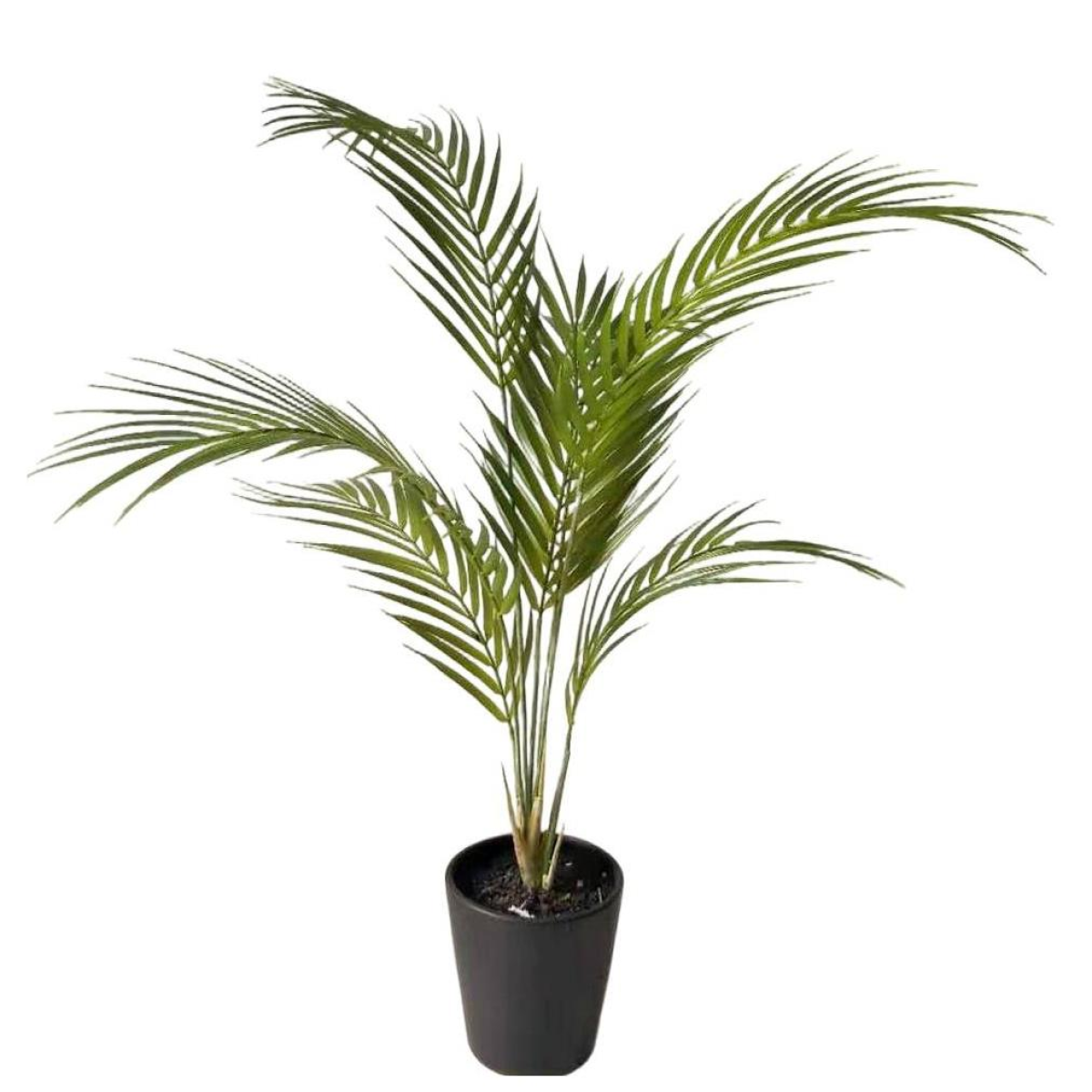 Leaf 70cm Artificial Areca Palm Tree in Black Plastic Pot