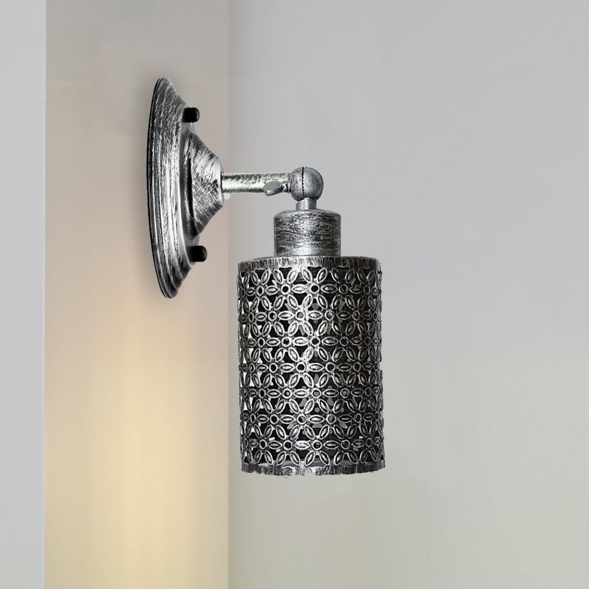 Industrial Rustic Metal Wire Cage Wall Light, E27 Indoor Sconce