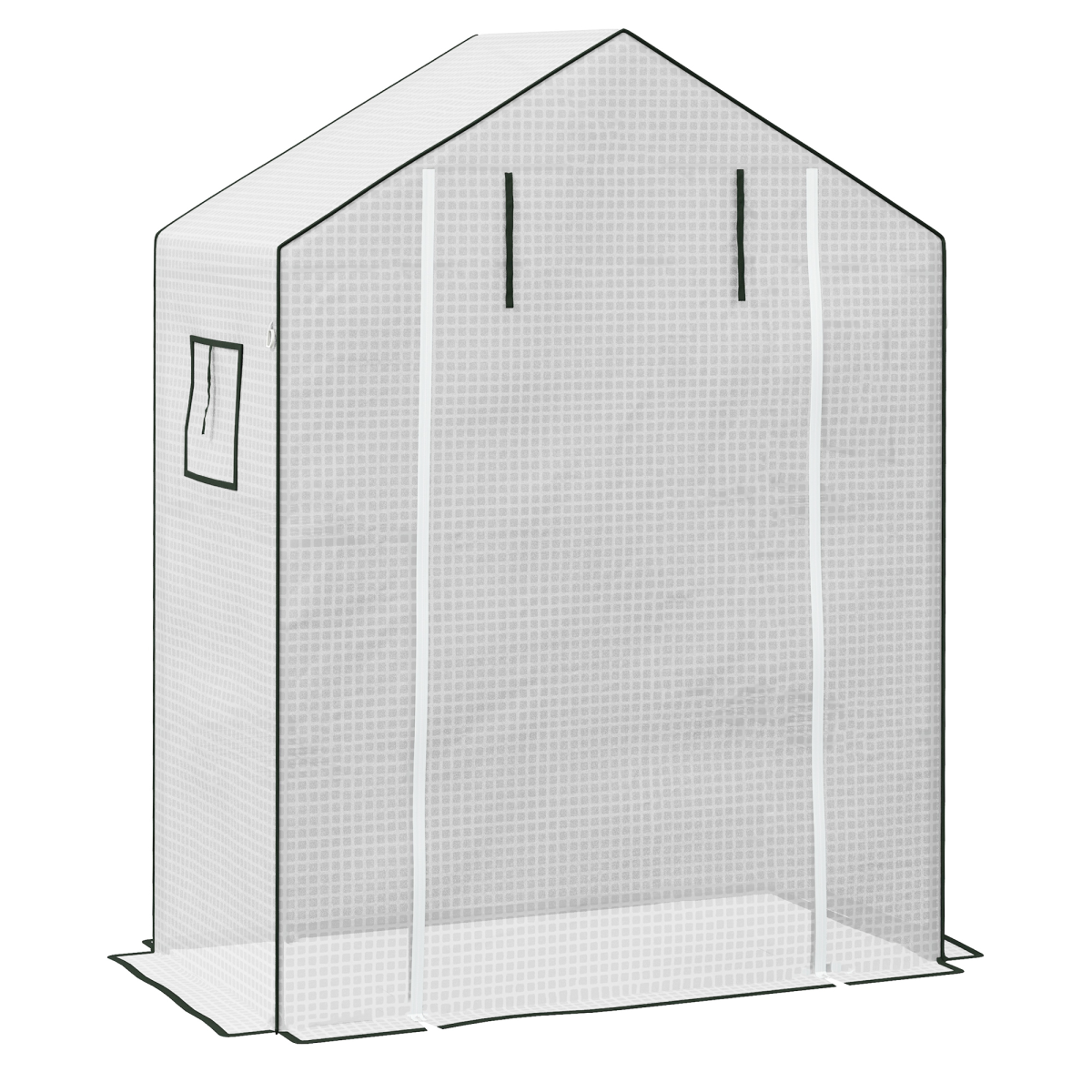 Outsunny PE Greenhouse Cover Replacement with Door and Mesh Windows, White, for SKU 845-511, 845-944V00WT
