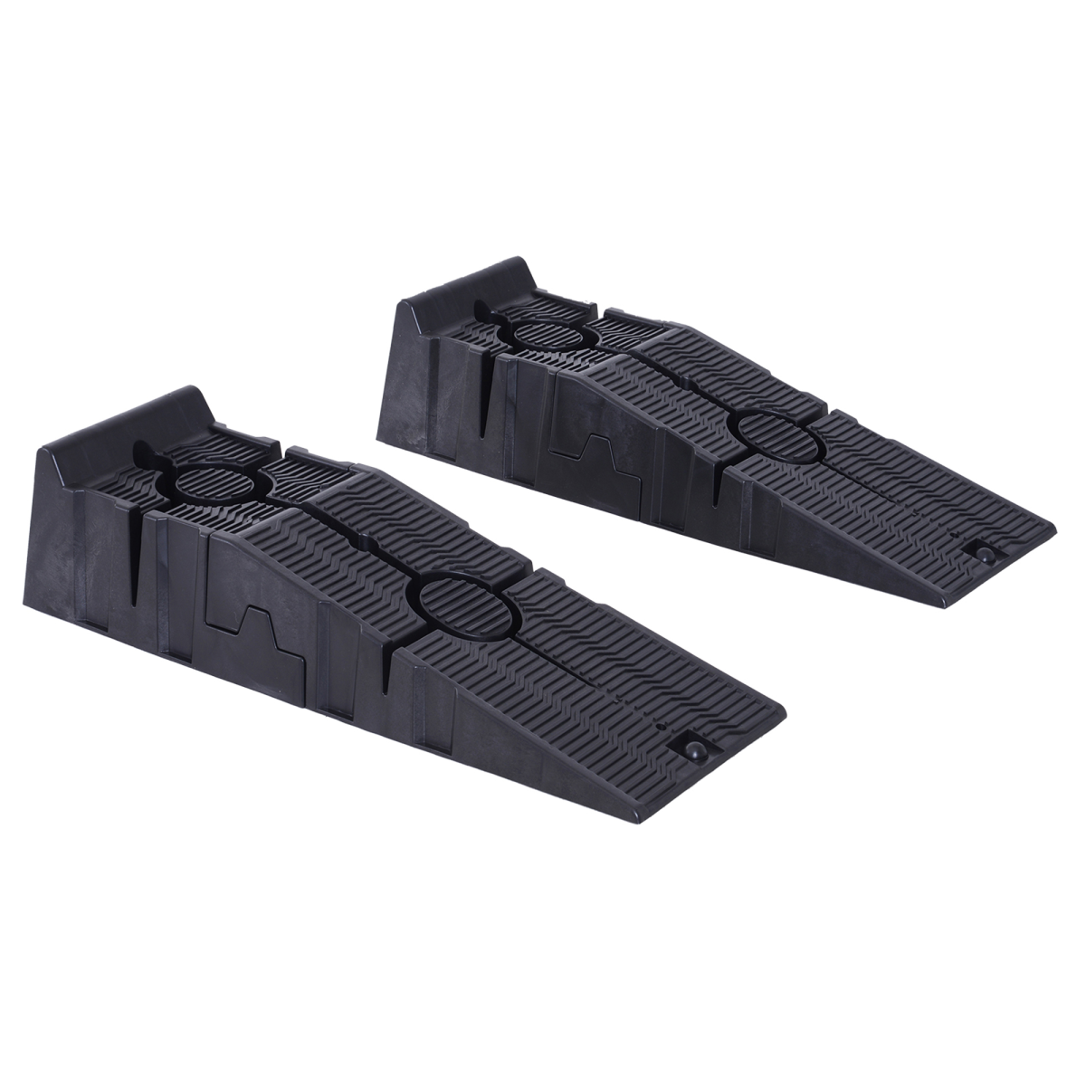 Heavy Duty Plastic Car Lifting Ramps, Anti-Skid, Interlocking Design, 5 Ton Set Capacity