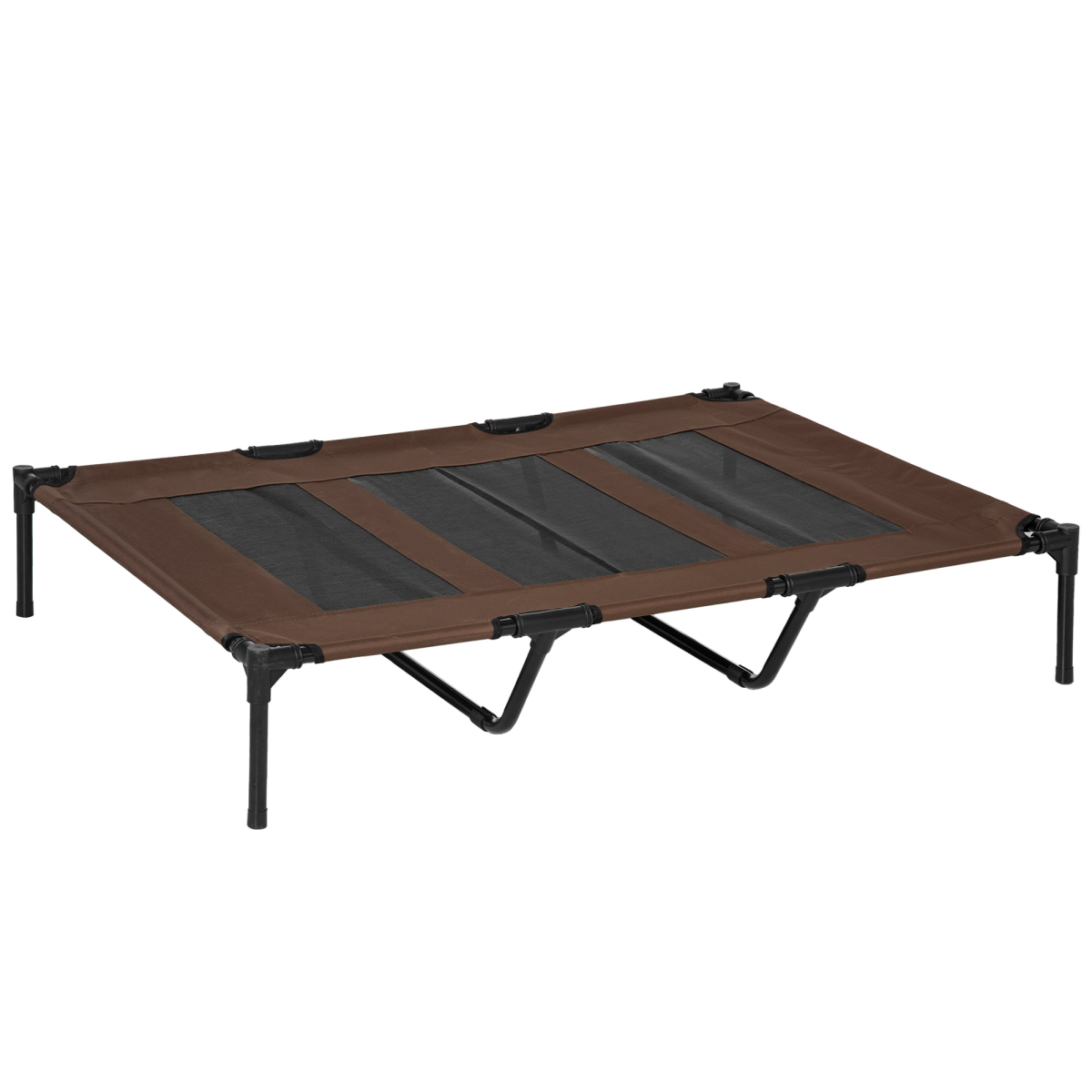 PawHut Portable Elevated Dog Bed, Raised Cooling Pet Cot for Indoor & Outdoor Use, with Storage Bag