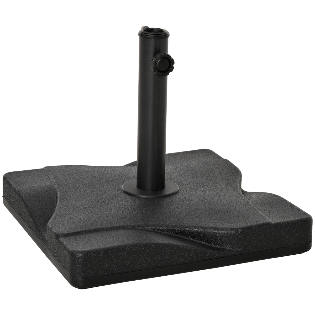 Outsunny 20kg Cement Square Parasol Base Black