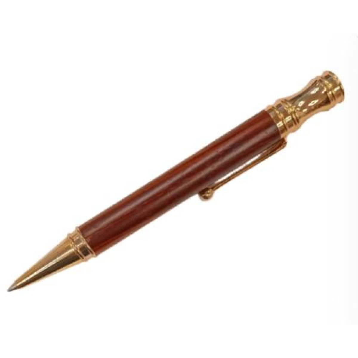 Imperial Handcrafted Natural Wood Dark Brown Pen with Gold Trim IMP320R
