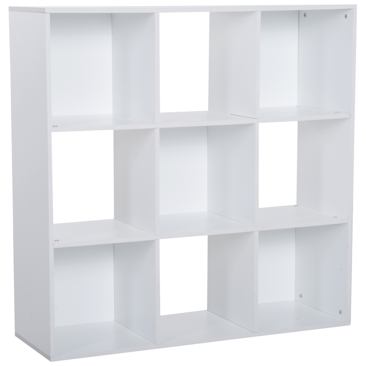 White 9-Cube Storage Cabinet Bookcase for Home Office