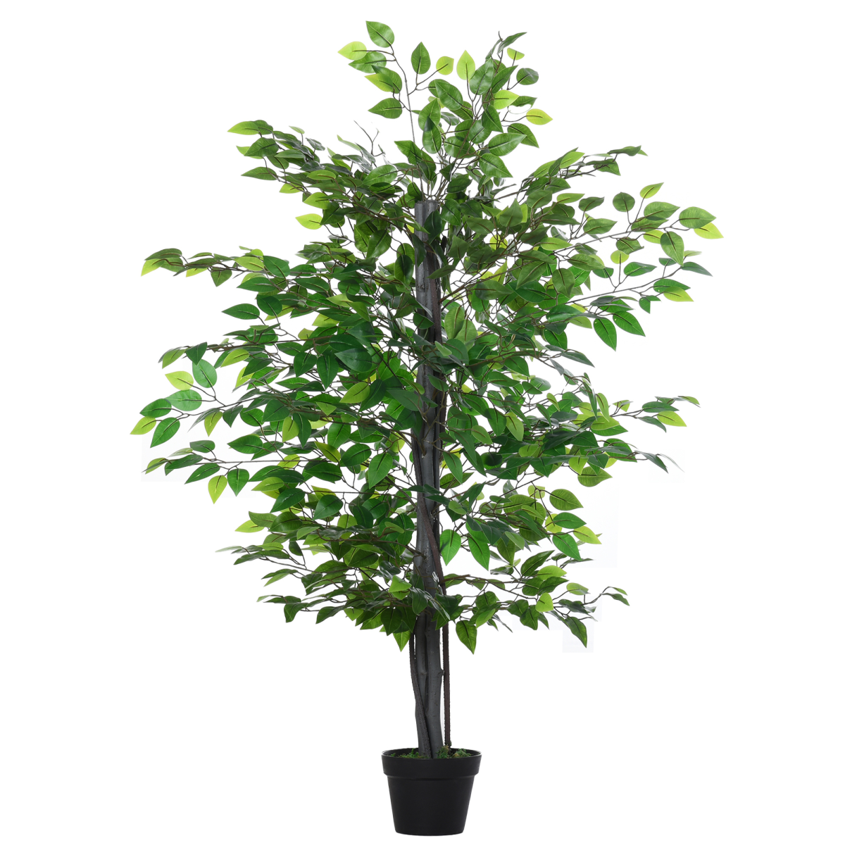 145cm Artificial Banyan Tree Faux Decorative Plant with Cement Pot