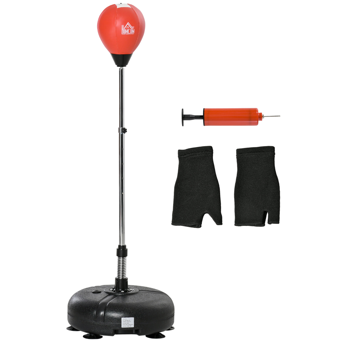 HOMCOM Adjustable Boxing Training Set with Gloves, Pump and Stand