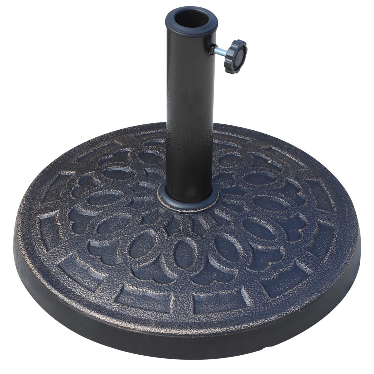 Outsunny Bronze Tone Resin Patio Umbrella Base, 12kg, Rust-Resistant