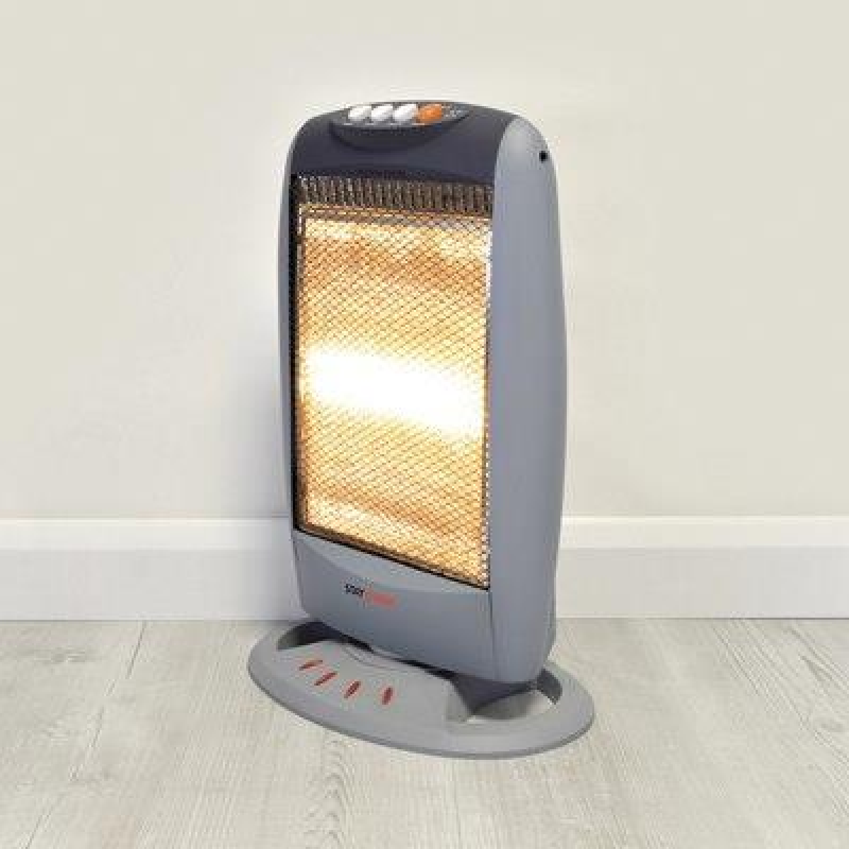 StayWarm Compact 1200W 3 Bar Halogen Heater - Grey
