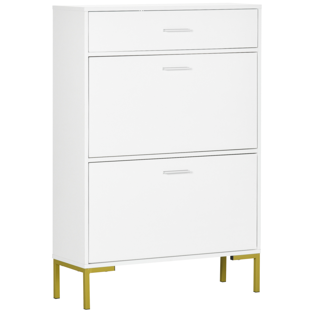 Slim Hallway Shoe Cabinet with 2 Flip Drawers, 12 Pair Storage
