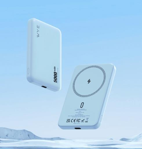 WYEFLUX Slim Magnetic 5000mAh Wireless Power Bank, 20W