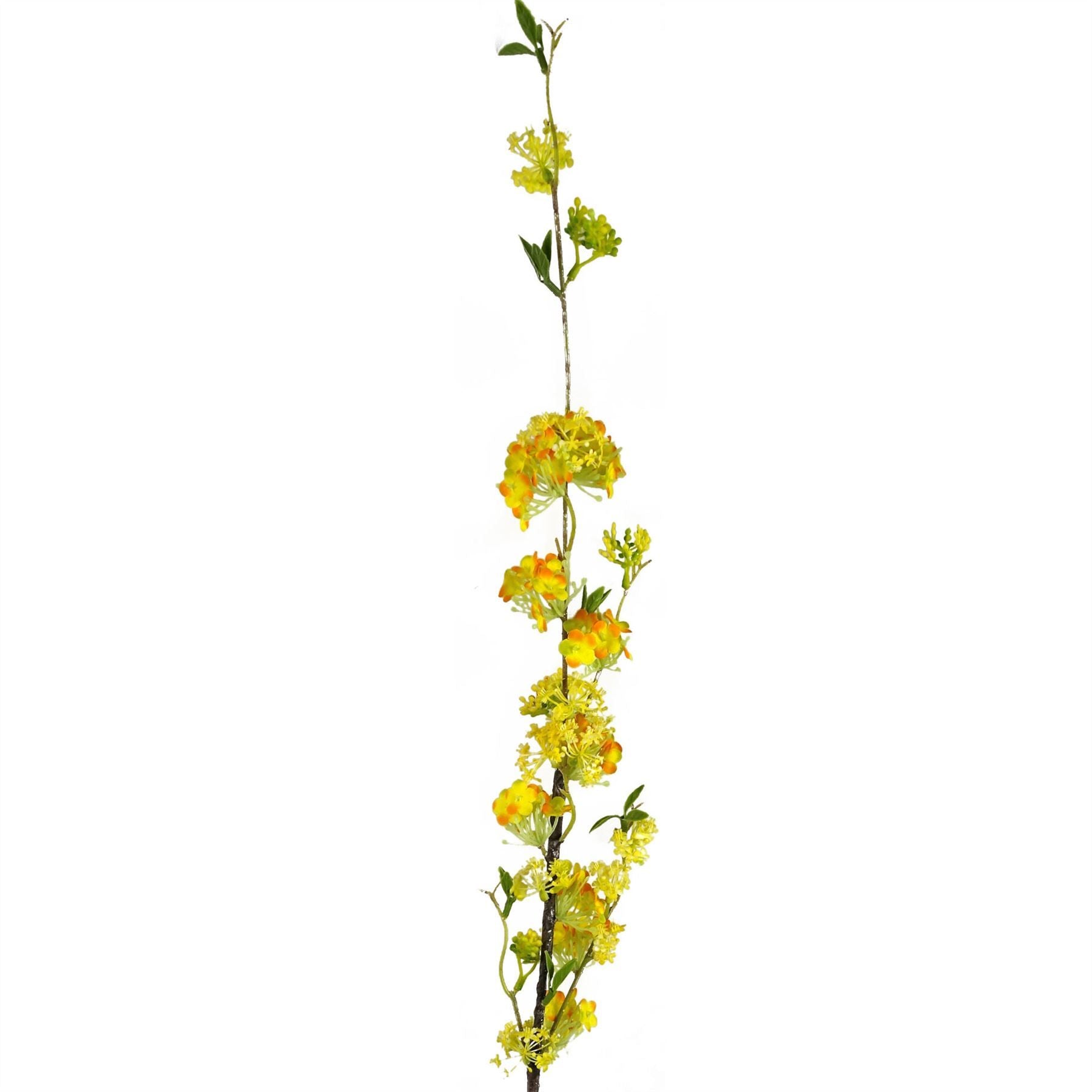 Leaf 100cm Yellow Blossom Spray Stem Artificial Flower Arrangement Stem